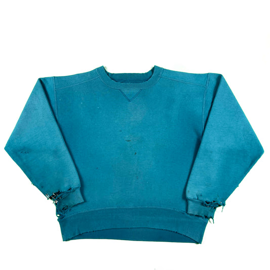 90s Safety Pinned Russell Thrasher Sweatshirt- M