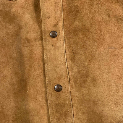 50s/60s 'Golden State' Tan Suede Leather Two Pocket Jacket- M