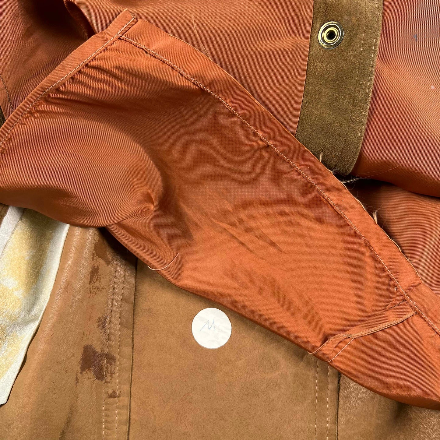 50s/60s 'Golden State' Tan Suede Leather Two Pocket Jacket- M