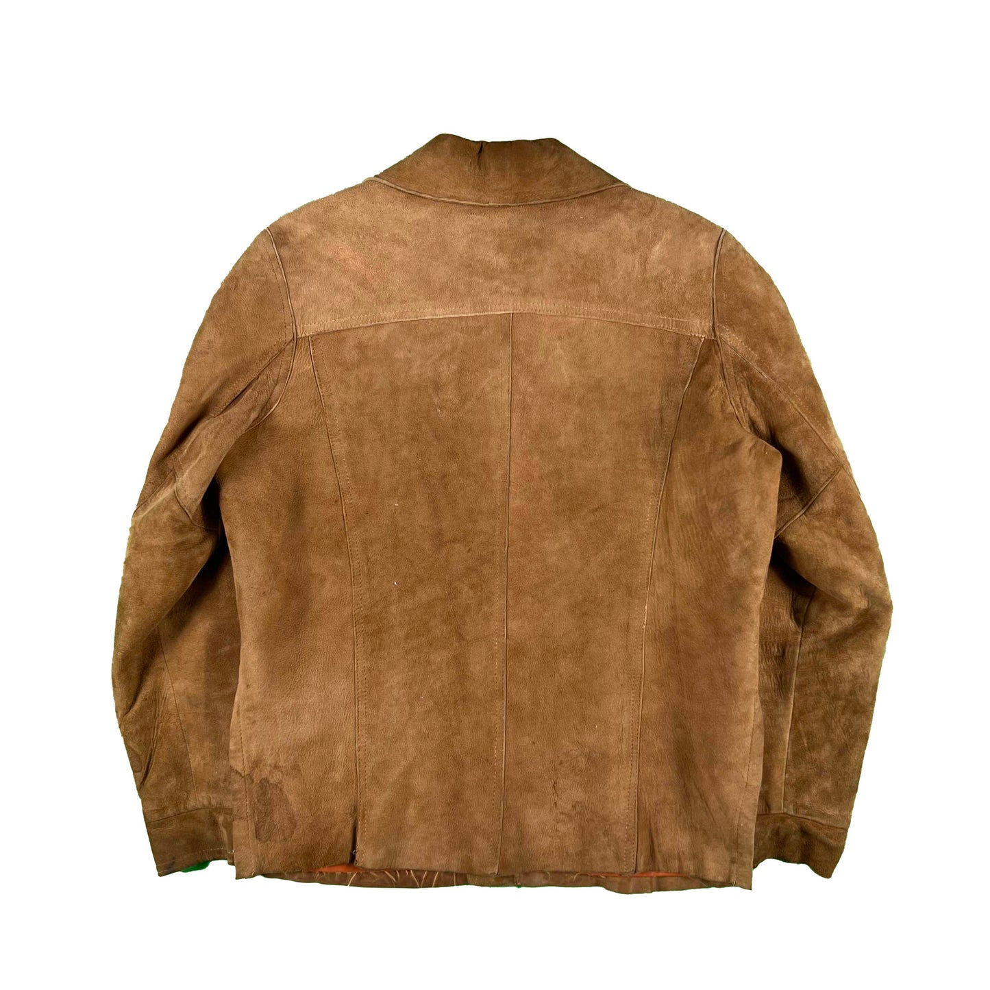 50s/60s 'Golden State' Tan Suede Leather Two Pocket Jacket- M