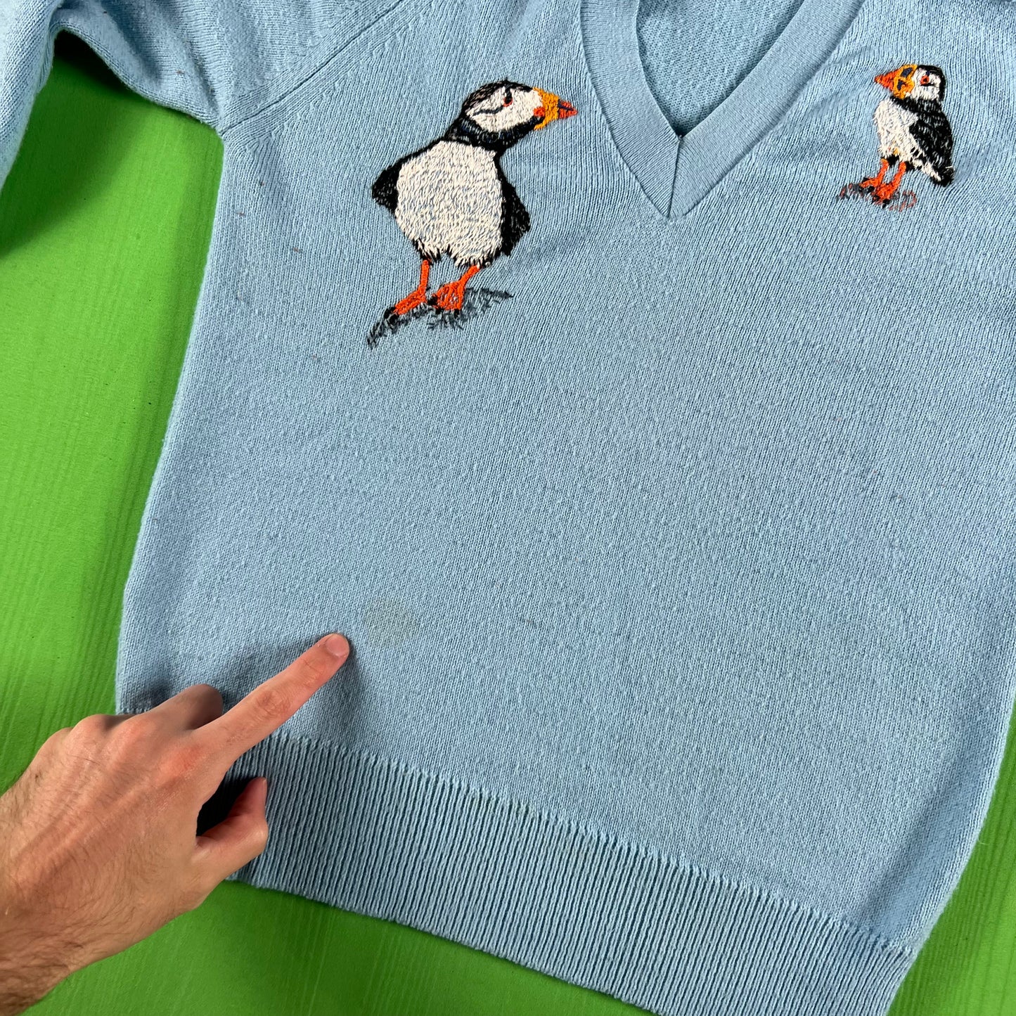 70s Puffins Sweater- S