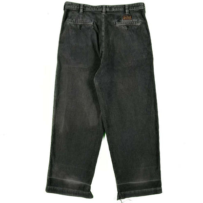 90s Abercrombie & Fitch Baggy Pleated Corduroy Pants- 34x29.5