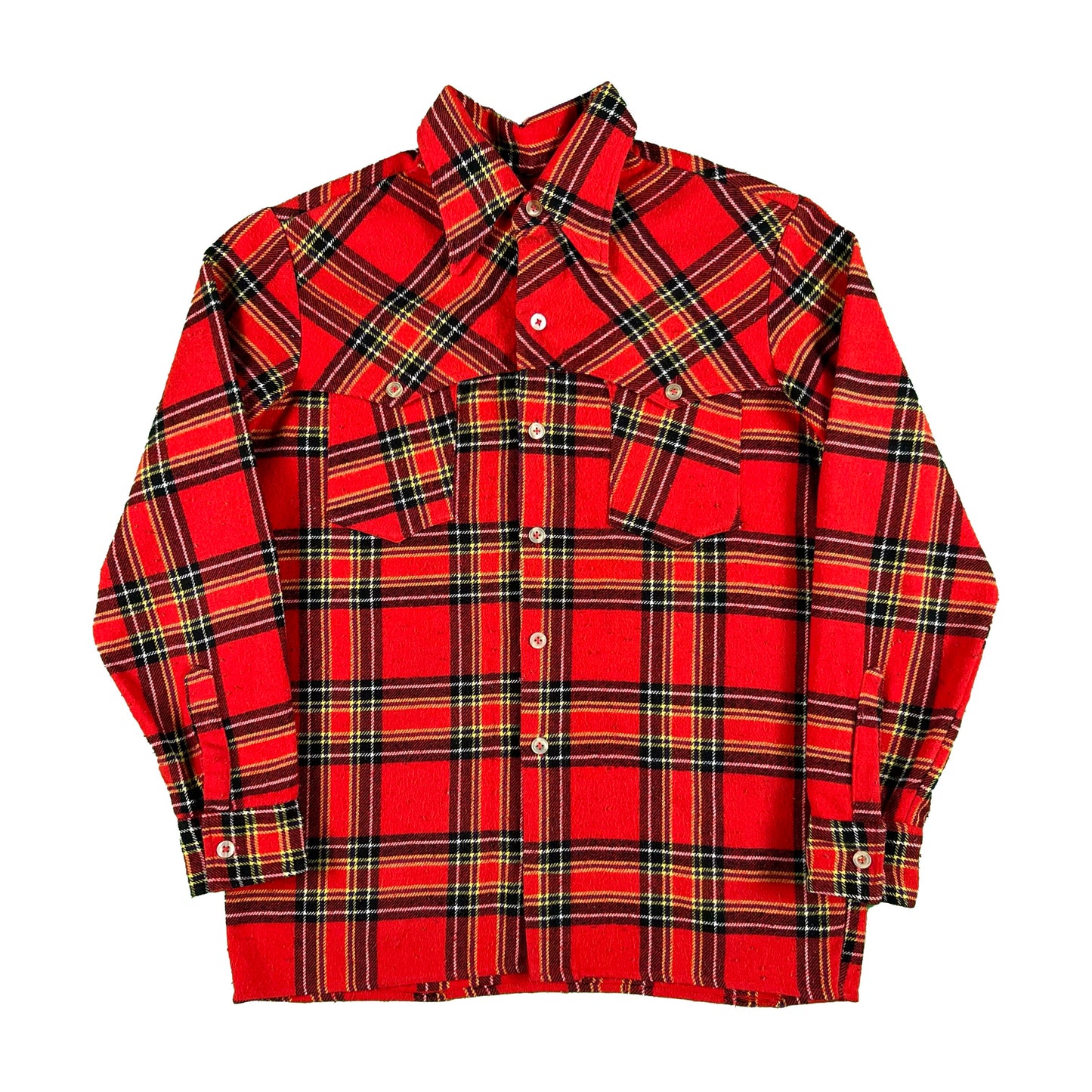 50s/60s Wool Cotton Flannel Shirt- M