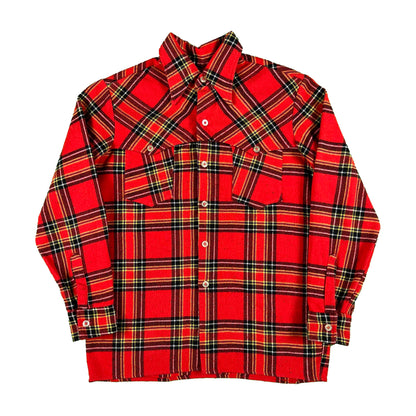 50s/60s Wool Cotton Flannel Shirt- M