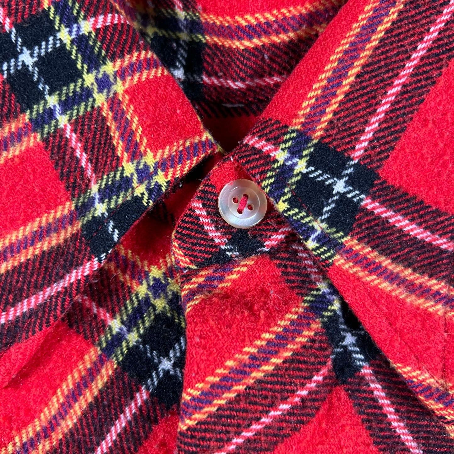 50s/60s Wool Cotton Flannel Shirt- M