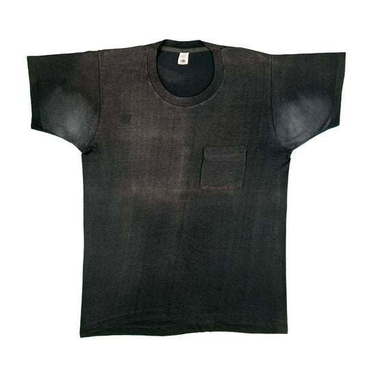 80s Sun Faded Black Senior Soak Tee- L