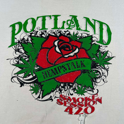 2009 Potland Hempstalk Thrashed Tee- XXL