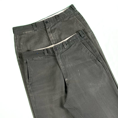60s Faded Black/Grey Sears Work Pants-30x30,31x31