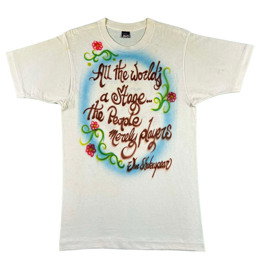 90s Airbrushed Renaissance Shakespeare Quote Tee- M