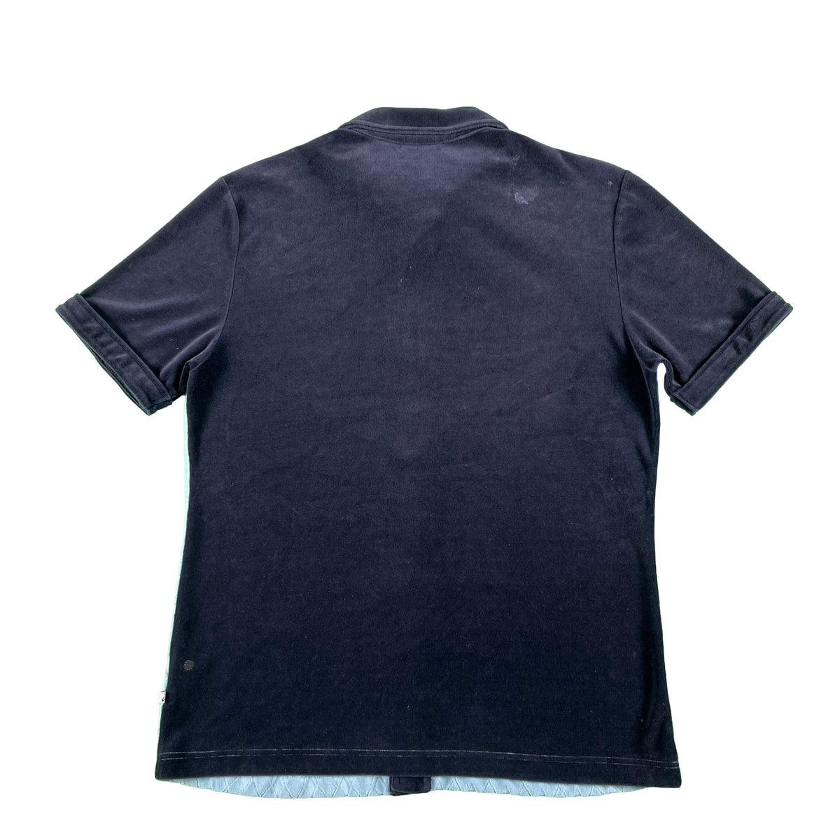 90s Guess Two Tone Blue Velour Shirt- L