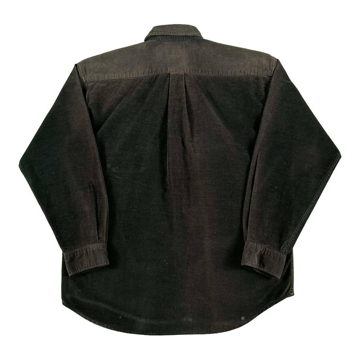 90s/00s Sun Faded Black Corduroy Button Up Shirt- L