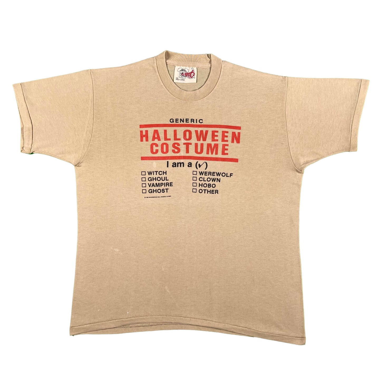 80s Generic Halloween Costume Tee- M