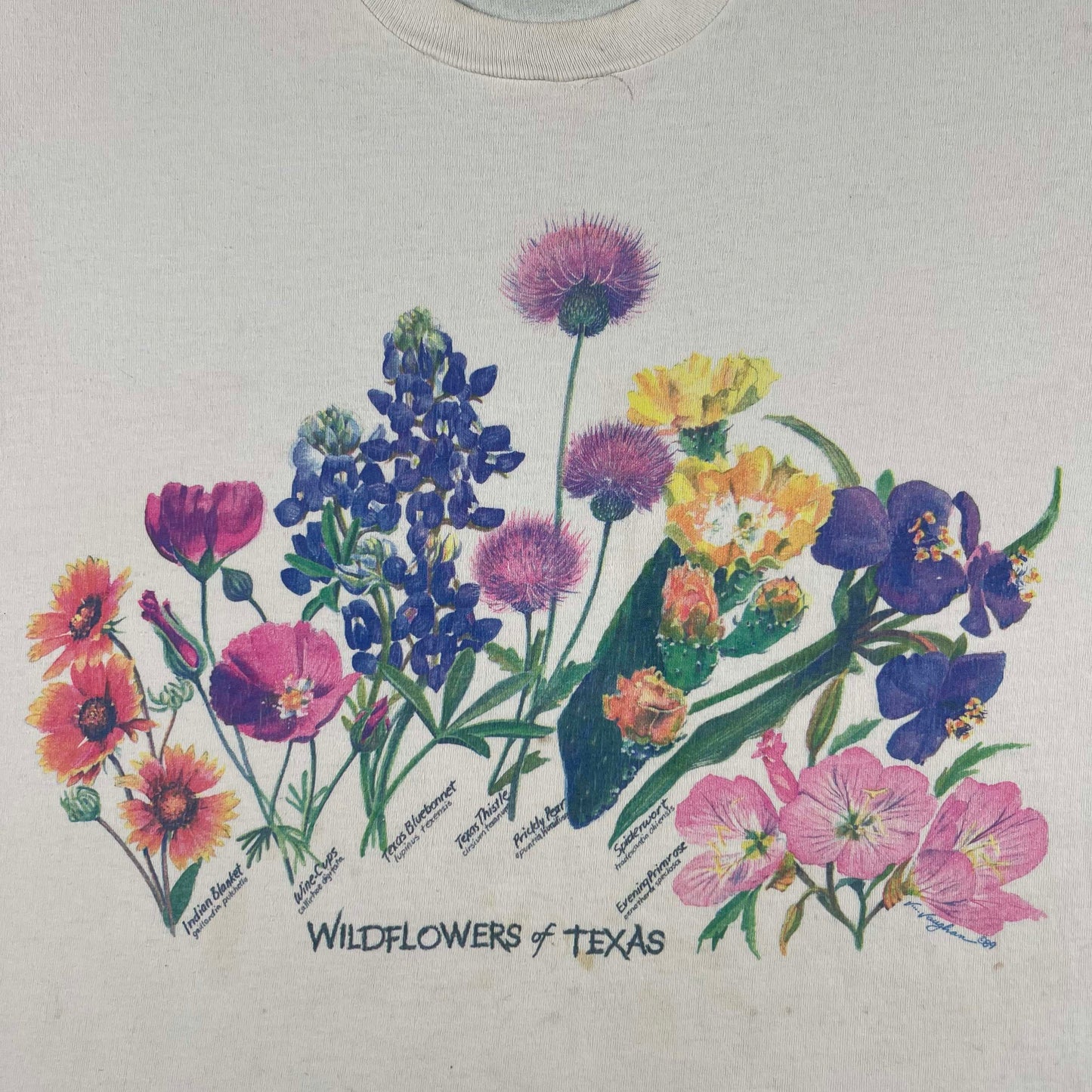 90s Wildflowers of Texas Tee- XL