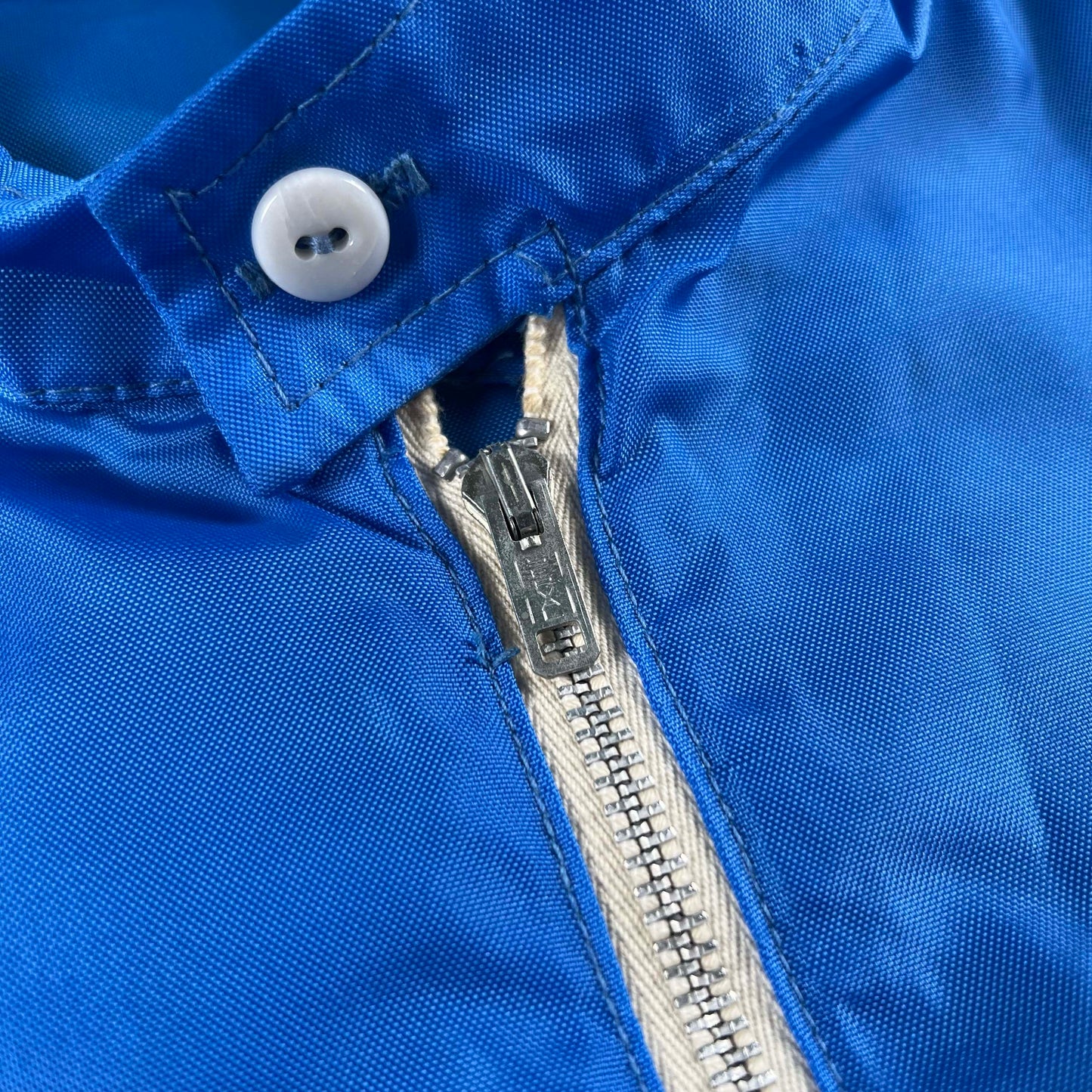 60s Dark Baby Blue Nylon 'RSAL' Jacket- L