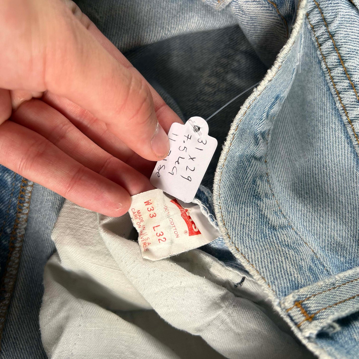 80s Light Wash Levi's 501 Denim- 31x29