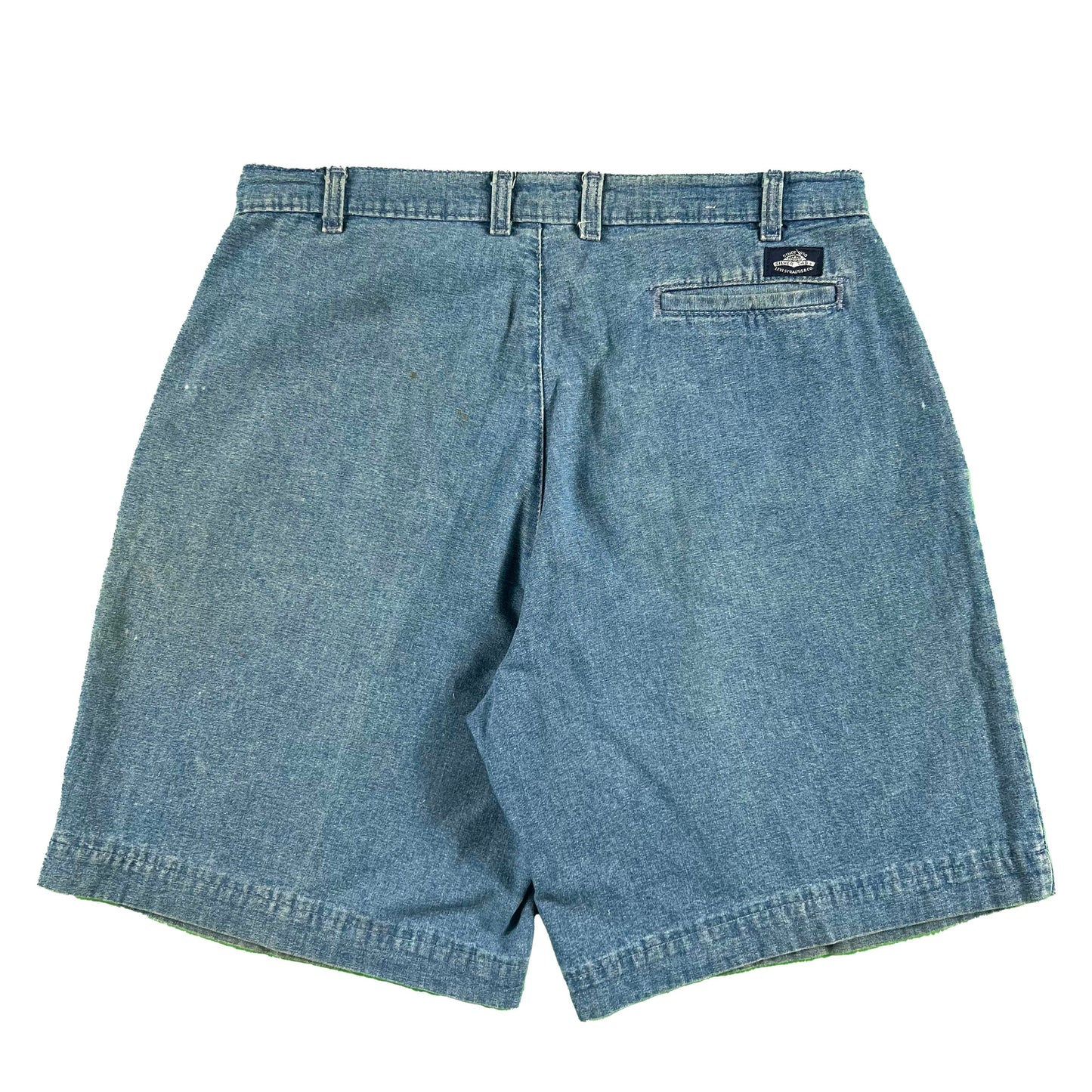 90s Levi's Silvertab Pleated Denim Shorts- 34x8.5