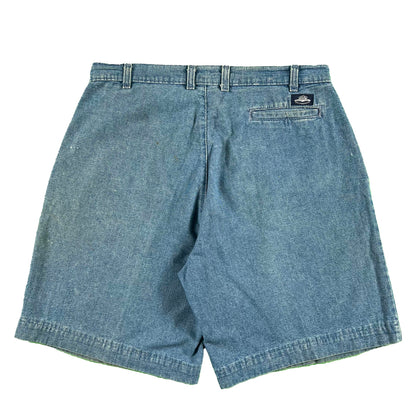 90s Levi's Silvertab Pleated Denim Shorts- 34x8.5