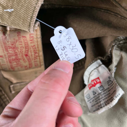 90 Olive Brown Levi's 501 Denim- 38x30.5