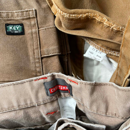 Various Cotton Canvas Carpenter Pants- SELECT PAIR