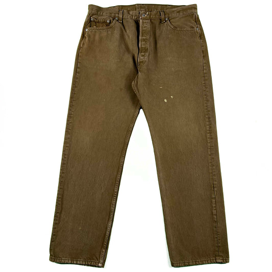 90 Olive Brown Levi's 501 Denim- 38x30.5