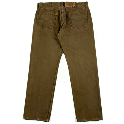 90 Olive Brown Levi's 501 Denim- 38x30.5
