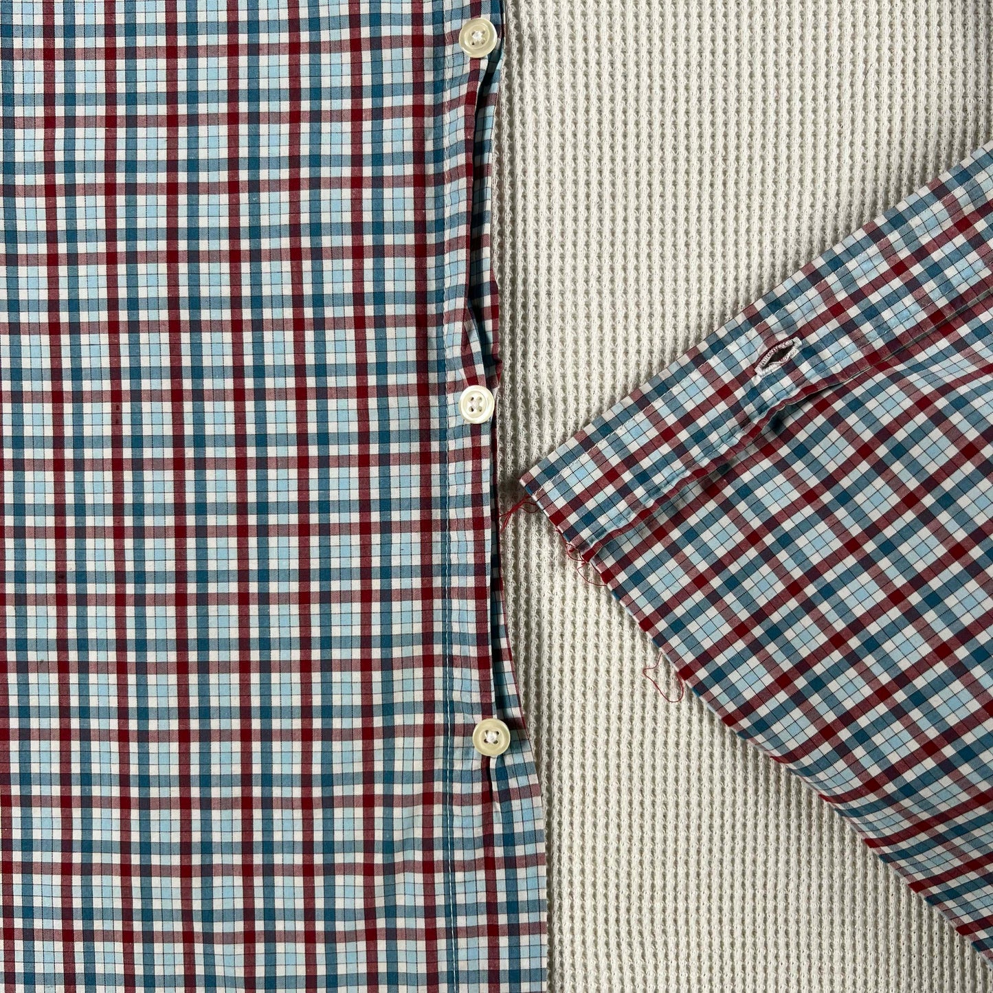 Vintage Old Navy Cropped Plaid Shirt & Waffle Knit Thermals- SELECT COMBO