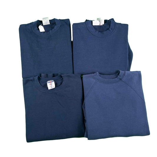 Vintage Blank Navy Sweatshirts- SELECT SIZE