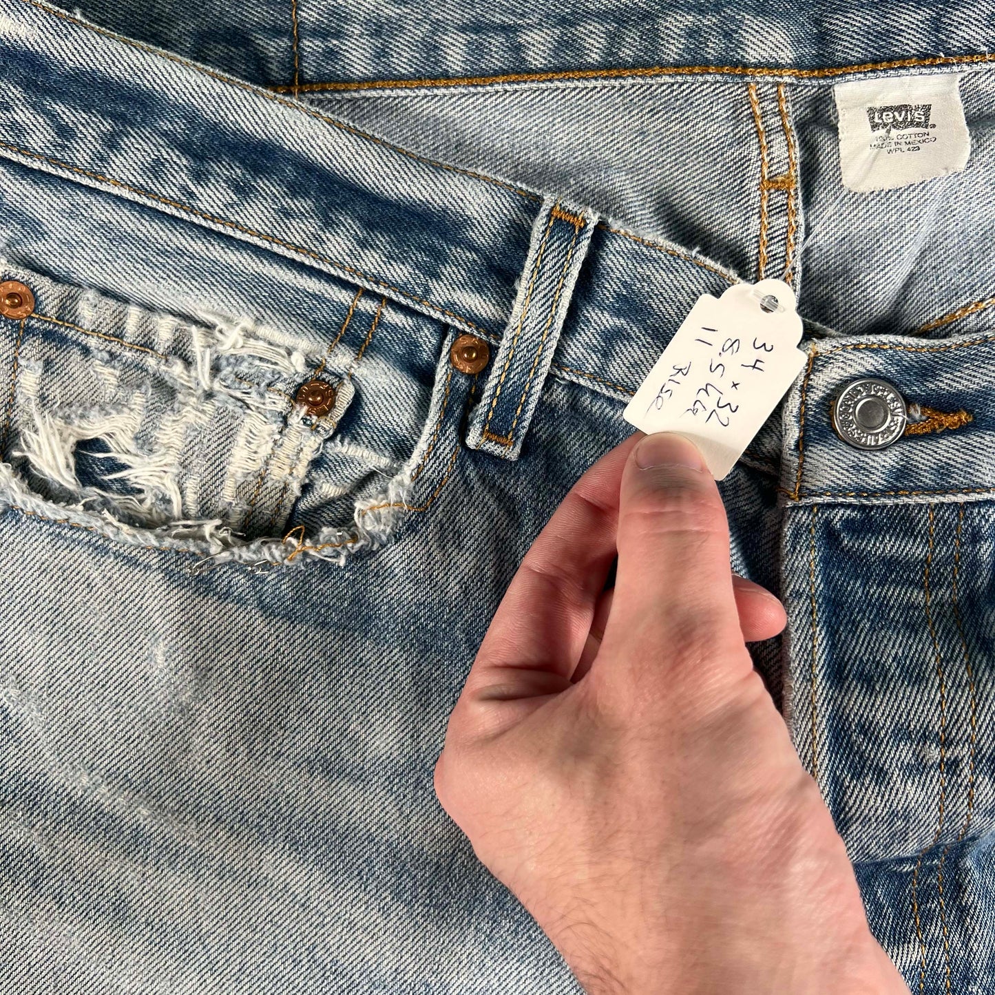 00s Nicely Worn Levi's 501 Denim- 34x32