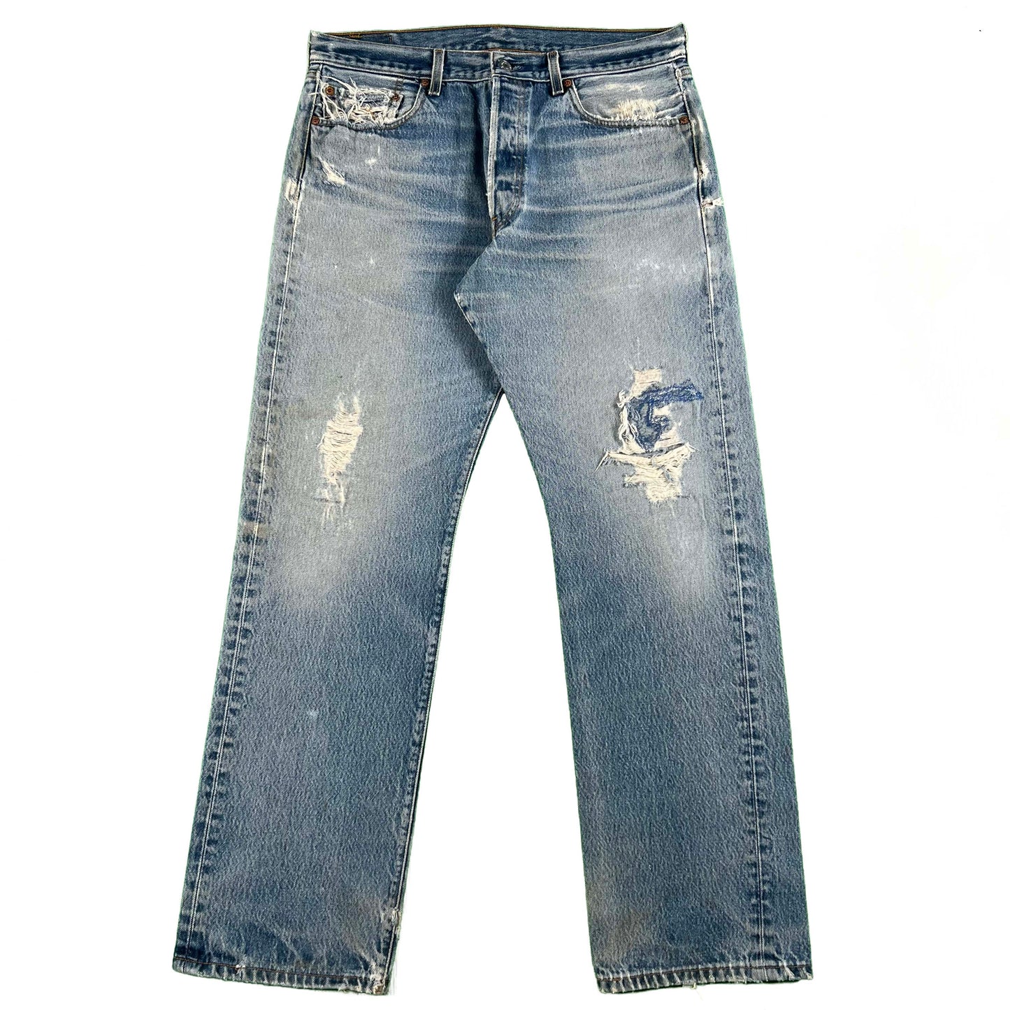 00s Nicely Worn & Repaired Levi's 501 Denim- 34x32