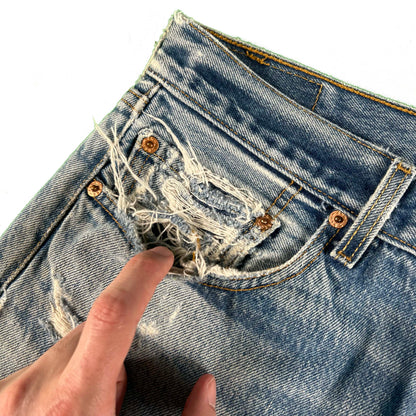 00s Nicely Worn & Repaired Levi's 501 Denim- 34x32