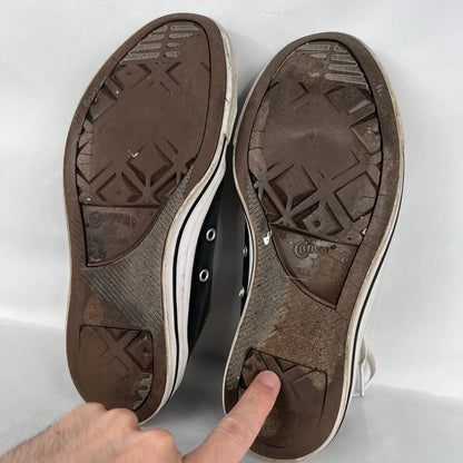 Faded Black Beat Up Converse- M's 6.5, W's 8