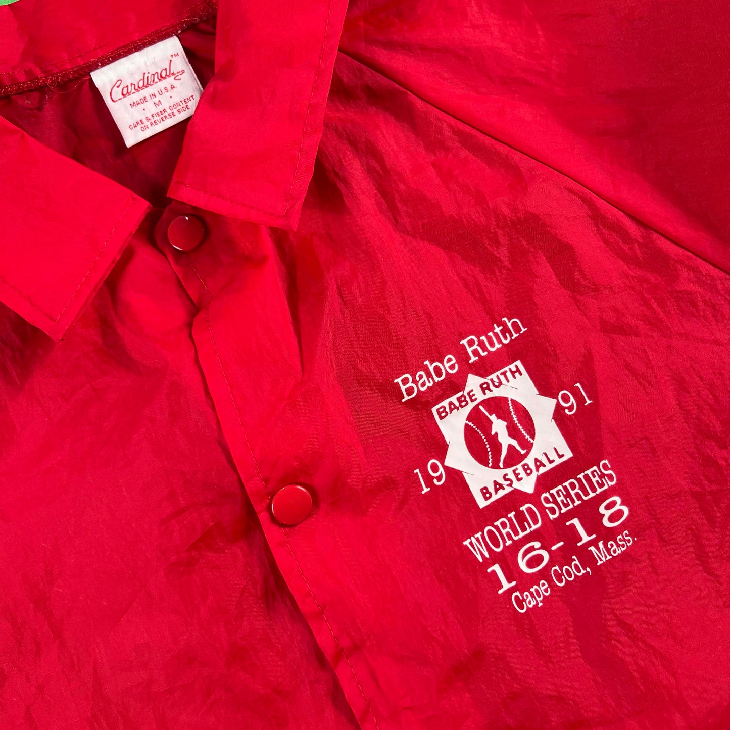 1991 Cape Cod Babe Ruth Baseball World Series Jacket- M