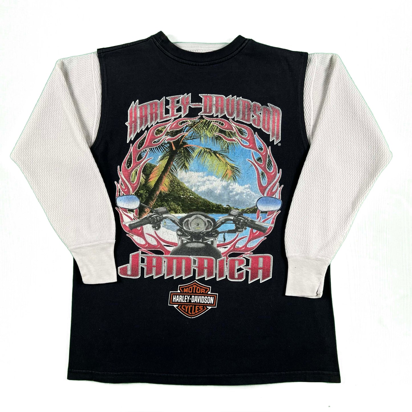 90s Harley Davidson Jamaica Tank & Waffle Knit Thermal- XL
