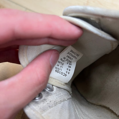 00s White Leather Converse Jack Purcells- M's 7, W's 8.5