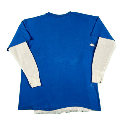 80s Safety Pinned Frat Tee & Waffle Knit Thermal- XL
