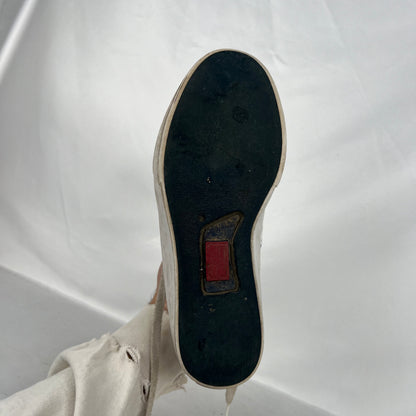00s White Leather Converse Jack Purcells- M's 7, W's 8.5