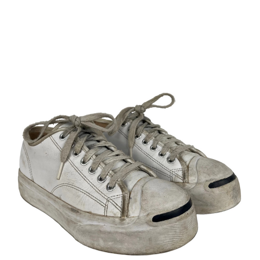 00s White Leather Converse Jack Purcells- M's 7, W's 8.5