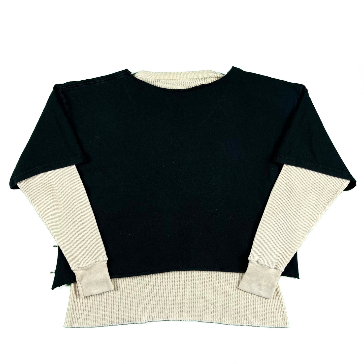 00s Jenius. Crop Tee & Waffle Knit Thermal- L