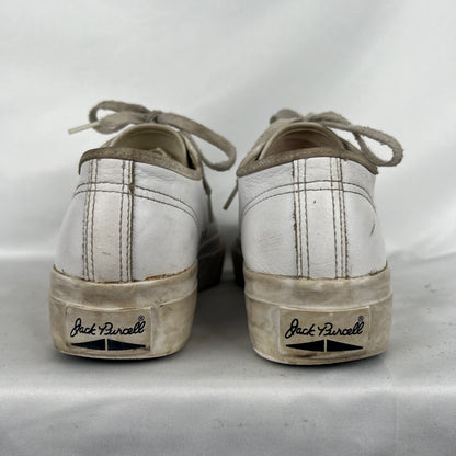 00s White Leather Converse Jack Purcells- M's 7, W's 8.5