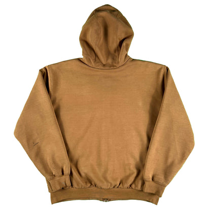 00s Carhartt Dark Tan Thermal Lined z/u Hoodie- XL
