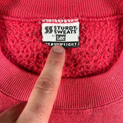90s Salmon Pink Lee Sweatshirt- L