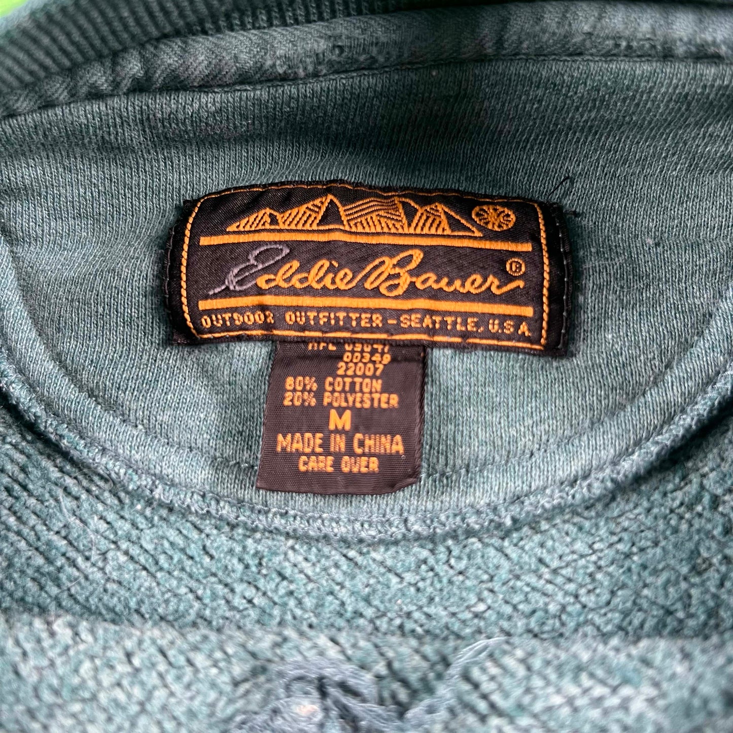 00s Eddie Bauer Faded Green Script Sweatshirt- M