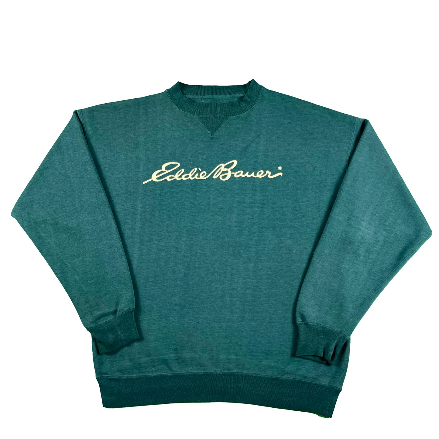 00s Eddie Bauer Faded Green Script Sweatshirt- M