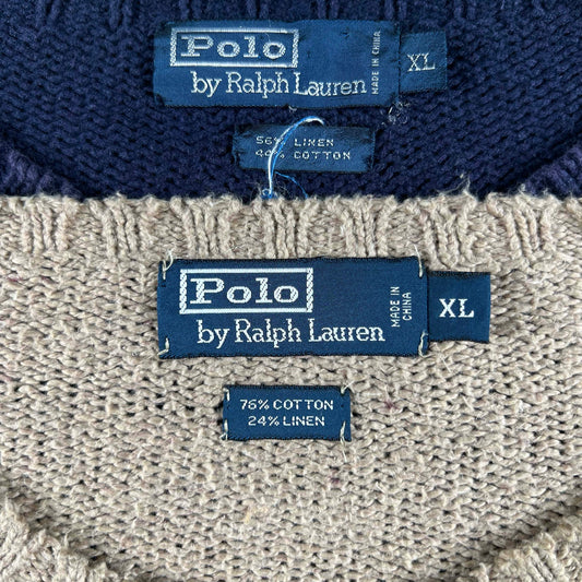 00s Polo Ralph Lauren Linen Cotton Sweaters- SELECT KNIT