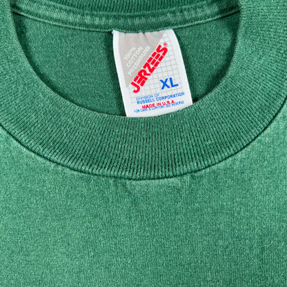 90s Forest Green Playground Construction Tee- XL