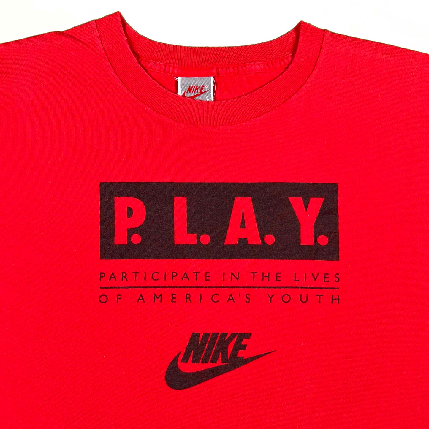 90s Nike P.L.A.Y Participate in the Lives of America's Youth Tee- L & XL