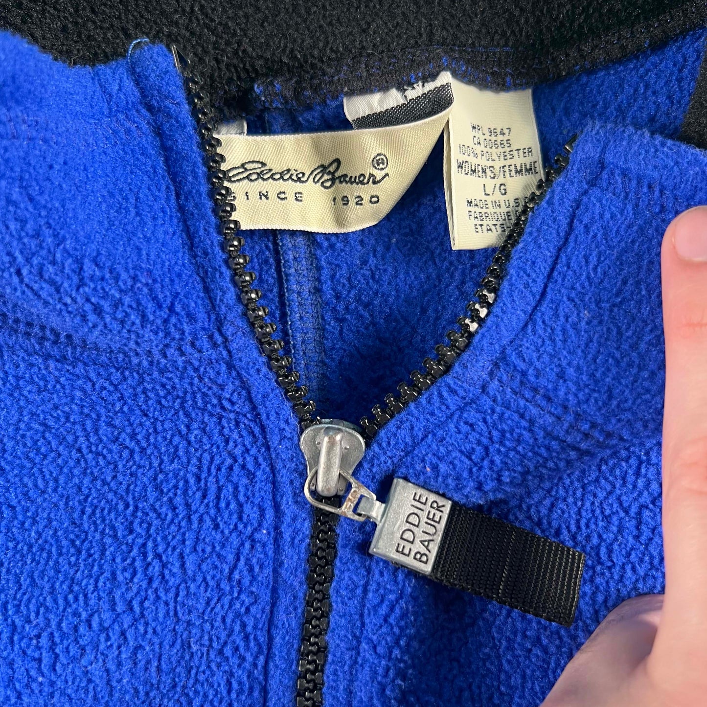 90s/00s Eddie Bauer Cobalt Blue Fleece Jacket- M