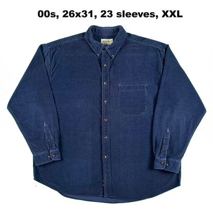 90s Faded Red Eddie Bauer Corduroy Shirt- M