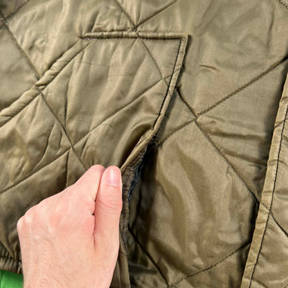 70s/80s Faded Brown Zip Up Quilted Jacket- XL