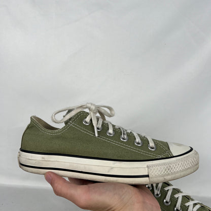 Faded Olive Green Converse- M's 5, W's 6.5